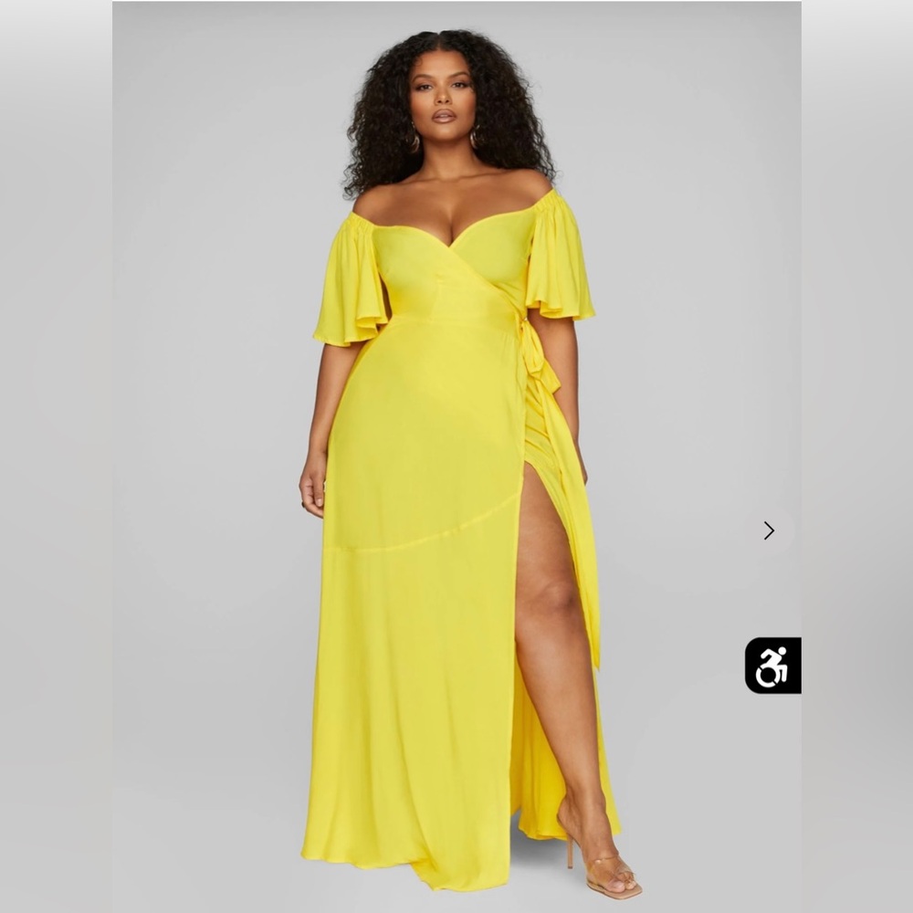 Off The Shoulder Wrap Maxi Dress